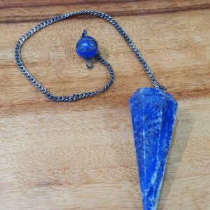 Lapis Lazuli Pendulum- Tarnished chains (no returns)