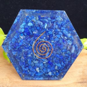 Lapis Lazuli Cone Orgonite with Flower of Life